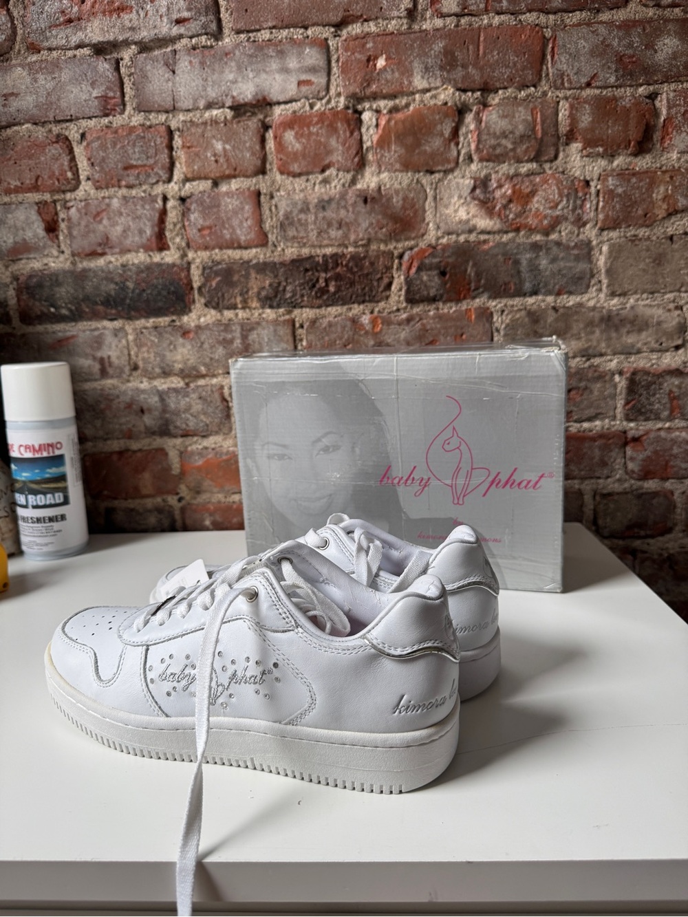 Baby Phat Women's White Leather Low-Top Sneakers Diva Queen